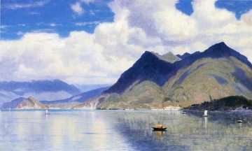  Stanley Canvas - Lago Maggiore2 scenery Luminism William Stanley Haseltine